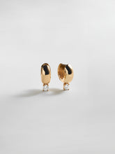 Kourtney Huggie Earrings - Kourtney Gold Plated Brass Earrings