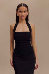 Amelita Black Suiting Halter Top