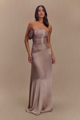 Serena Bronze Taupe Maxi Dress