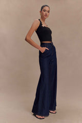 Jen Indigo Blue Wide Leg Flare Jeans