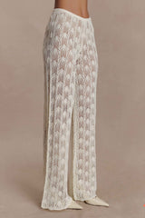 Glinda Ivory Crochet Pants