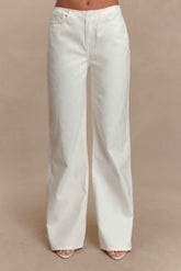 Caitlin White Mid Rise Denim Jeans