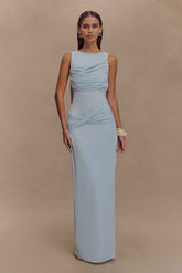 Henley Pale Blue Maxi Dress