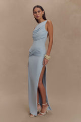 Henley Pale Blue Maxi Dress