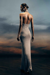 Elma Silver Plum Maxi Dress