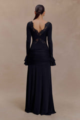 Electra Black Slinky Lace Maxi Dress