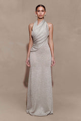 Elma Silver Plum Maxi Dress