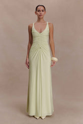 Perrie Pastel Lime Maxi Dress