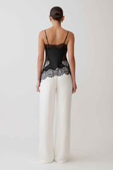 Miriam Black Satin Lace Camisole