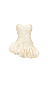 Celina Off-White & Soft Pink Strapless Mini Dress
