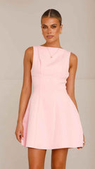 SLEEVELESS FITTED MINI PARTY COCKTAIL DRESS