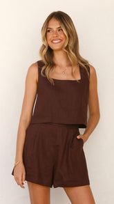 Tillie Chocolate Crop Top