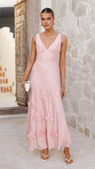 Lavara Pink Maxi Dress