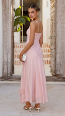 Lavara Pink Maxi Dress