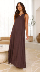 Darcy Chocolate Maxi Dress