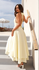 Kathy Lemon Halter Neck Maxi Dress