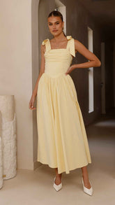 CORSET FITTED MAXI SUMMER PARTY DRESS