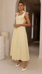 CORSET FITTED MAXI SUMMER PARTY DRESS