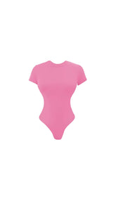 Chloe Pink Brown Short Sleeve Bodysuit