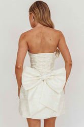 STRAPLESS FITTED MINI PARTY COCKTAIL DRESS