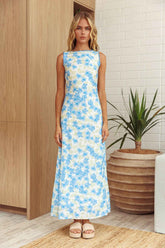 LACE FLORAL MAXI CASUAL SUMMER DRESS
