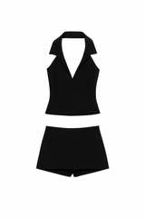 Gabby Soft Pink Crop Top and Mini Skirt Set