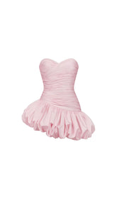 Celina Off-White & Soft Pink Strapless Mini Dress