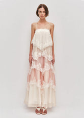 Ophelia Multi Pink Lace Gown