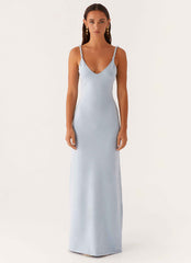 Anastasia Maxi Dress - Blue Twisted Straps