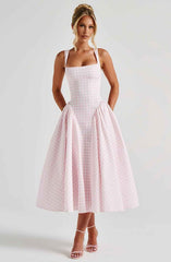 Élixir Square Neck Midi Dress