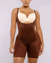SilkSculpt Maxi Bodysuit - Black Open Bust