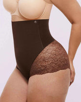Bare Essentialsâ„?High-Waisted Brief - Sheer Lace Black