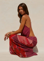 Blushing Bloom Maxi Skirt - Violette Ruched