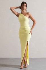 Dressing Up Maxi Dress - Lemon Open Back