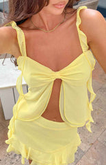 SLEEVELESS RUFFLE MINI SUMMER CASUAL DRESS