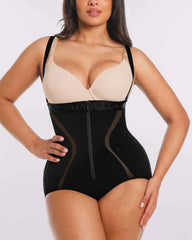 Curve Codeâ„?High-Waisted Brief - Black Mesh Shaping
