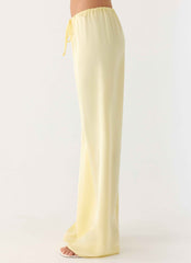Deacon Maxi Pants - Yellow Elasticated Waistband