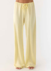 Deacon Maxi Pants - Yellow Elasticated Waistband