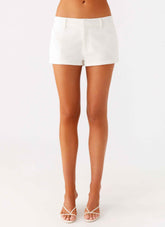 Delong Mini Shorts - White Linen