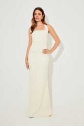 Odd Muse Halter Sleeveless Maxi Bridesmaid Dress - Navy