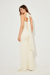 Odd Muse Halter Sleeveless Maxi Bridesmaid Dress - Navy