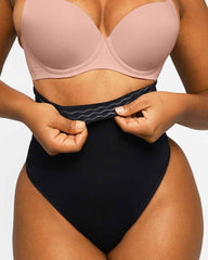 Bare Essentials Eco Seamless Thong - Black High Waist