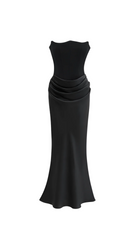 Scarlette Taupe Black Maxi Dress