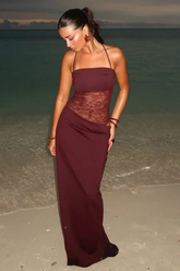 Women's Sleeveless Lace Maxi Summer Dress