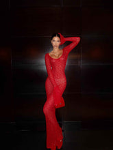 Women's Long Sleeve Knitted Maxi Summer Dress