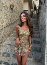 Women's Sequin Crystal Mini Summer Party Dress