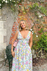Women's Floral Sleeveless Midi Spring Dress