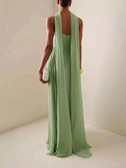 Women's Elegant Strapless Maxi Wedding Guest Dress