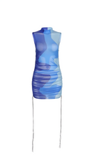 Ava Abstract Sheer Mini Dress