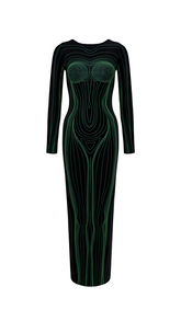 Aubrey Black Bodycon Maxi Dress